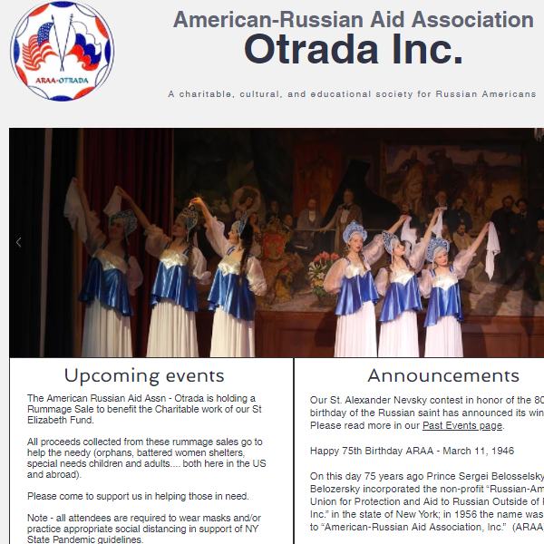Russian Speaking Organizations in New York - American-Russian Aid Association Otrada Inc.