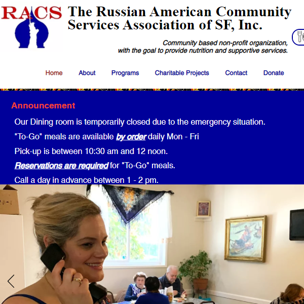 Russian Speaking Organization in California - Russian American Community Services Association of SF, Inc.